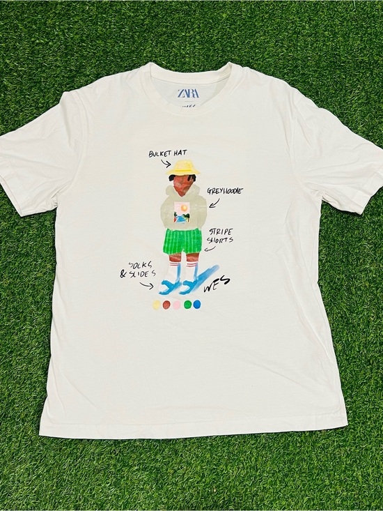 Zara Other - Zara x Wes Robinson White Graphic T-Shirt Men’s Size M Streetwear Art Tee💎